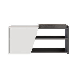 Hanah Home Fiona Bench Zapatero Antracita y Blanco